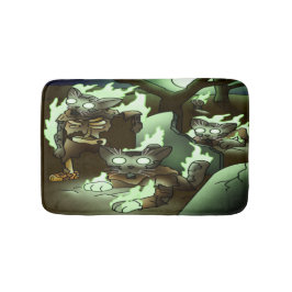 Tapete De Banheiro Gatos Zombie do Halloween