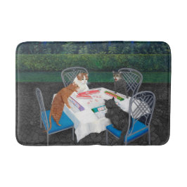 Tapete De Banheiro Gats Playing Mahjong