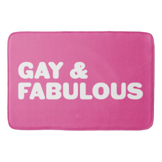 Tapete De Banheiro Gay e Letras Grandes Fabulosas - Cor Personalizáve