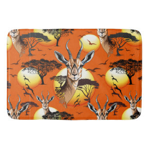 Tapete De Banheiro Gazelle African Antelope Wild Animal