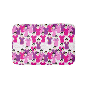 Tapete De Banheiro Geisha Pink Cherry Blossom Tradição Japonesa