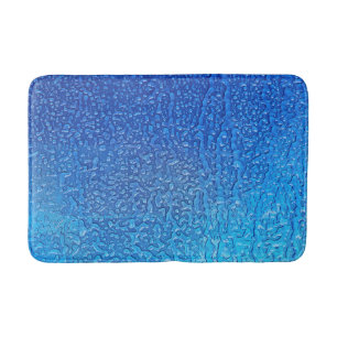 Tapete De Banheiro Gelo No Fundo Metálico Azul