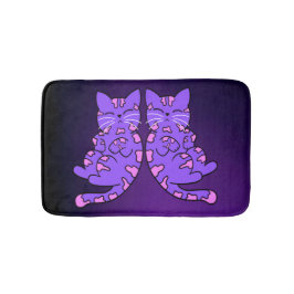 Tapete De Banheiro Gêmeos de Kitten Roxos