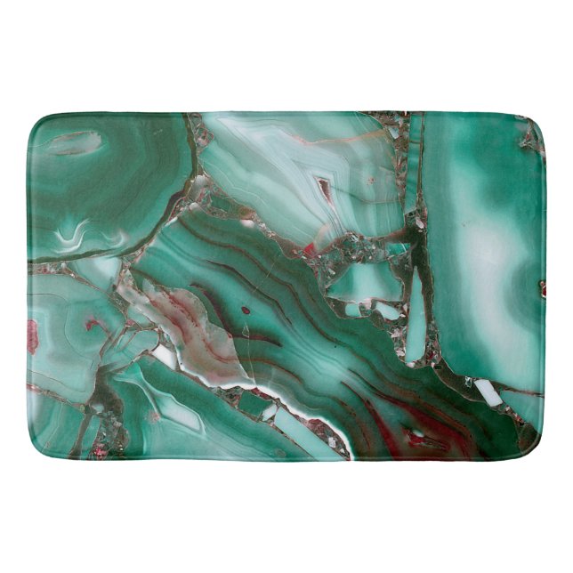 Tapete De Banheiro Gemstone Agate Marble, Luxo Malachite (Frente)