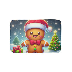 Tapete De Banheiro Gengibre de Natal bonito/Pão de Pão de Pão de inve