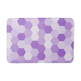 Tapete De Banheiro Geométrico Hexagonal Branco Puro e Moderno