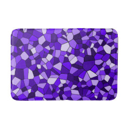 Tapete De Banheiro Geométrico Mosaico Roxo Moderno