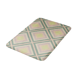 Tapete De Banheiro Geométrico Pastel Limão Chic Retro