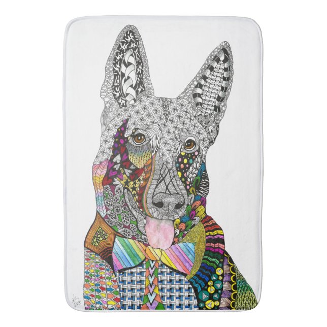 Tapete De Banheiro German shepherd Bath Mat (Frente Vertical)