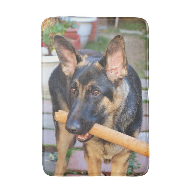 Tapete De Banheiro German shepherd por Shirley Taylor (Frente Vertical)