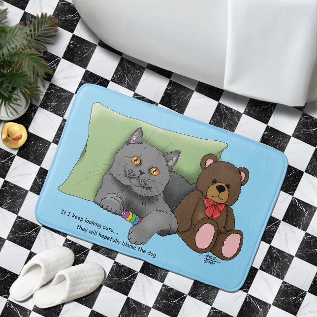 Tapete De Banheiro Gerry Cat Teddy Bear (Criador carregado)