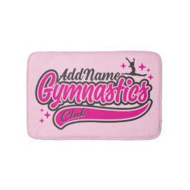 Tapete De Banheiro Ginástica de Divisão de Gymnast de NOME Personaliz