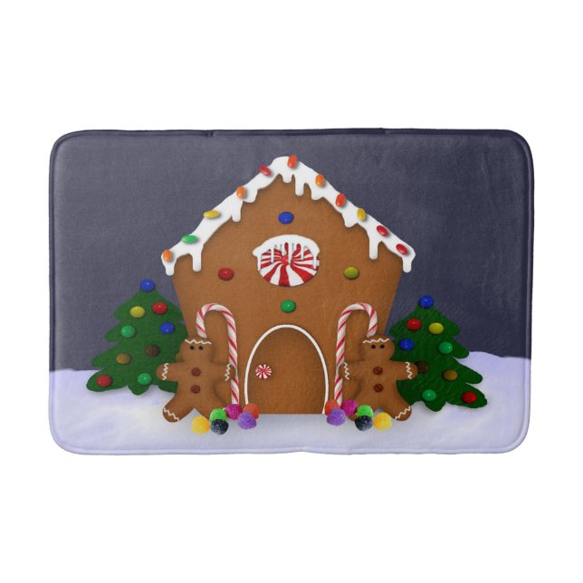 Tapete De Banheiro Gingerbird House Bath Mat (Frente)