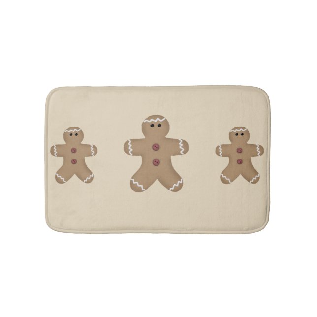 Tapete De Banheiro Gingerbird Men Christmas Bath Mat (frente)