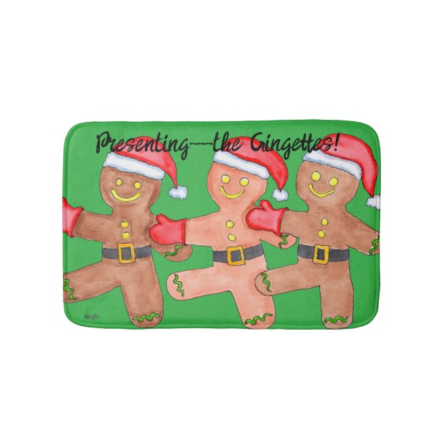 Tapete De Banheiro Gingerbread Dancers (frente)