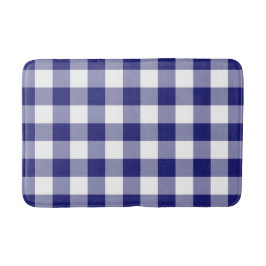 Tapete De Banheiro Gingham Azul Moderno