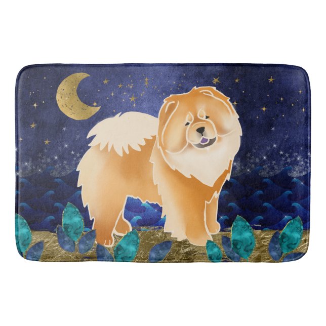 Tapete De Banheiro GINKGO CHOW Red Crate/Bath Mat em 3 tamanhos (Frente)