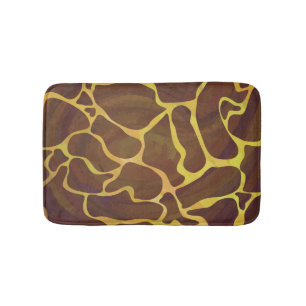 Tapete De Banheiro Girafa Brown e impressão amarelo