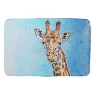 Tapete De Banheiro Girafa Curiosa