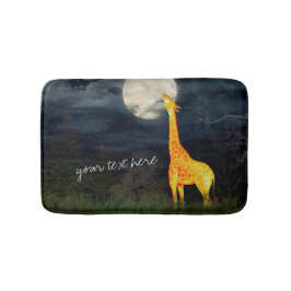 Tapete De Banheiro Girafa e Lua | Bath Mat Personalizada
