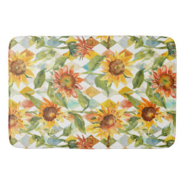 Tapete De Banheiro Girassóis Aquarela floral