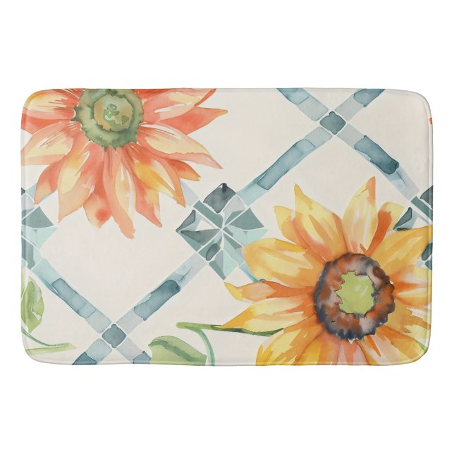 Tapete De Banheiro Girassóis Flores modernas Flores temperadas (Frente)