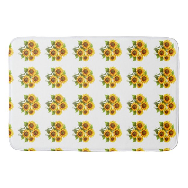 Tapete De Banheiro Girassol Clássico de Bócio Cinto-Rústico (Frente)