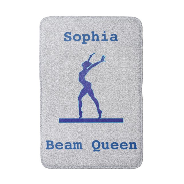 Tapete De Banheiro Girls Gymnastics Beam Queen Personalizou Bath Mat (Frente Vertical)