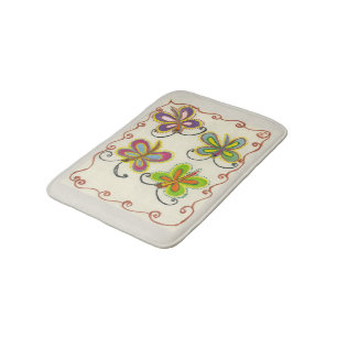 Tapete De Banheiro Girly Butterfly Mats