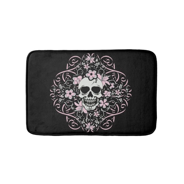 Tapete De Banheiro Girly Vintage Skull (frente)