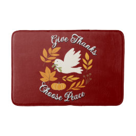 Tapete De Banheiro 'Give Thanks, Choose Peace' Bath Mat