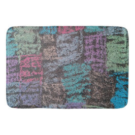 Tapete De Banheiro Giz na calçada em roxo branco amarelo