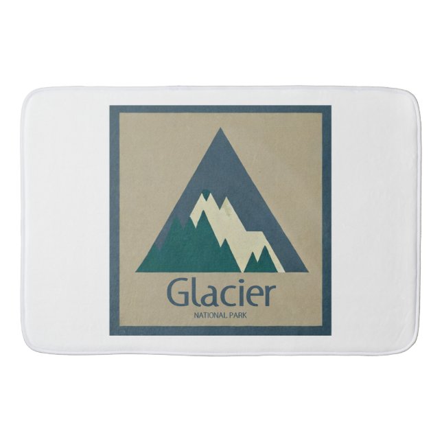 Tapete De Banheiro Glacier National Park Rustic (Frente)