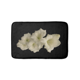 Tapete De Banheiro Gladiola Branca Flor Bath Mats