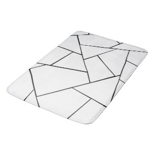 Tapete De Banheiro Glam Preto Branco Geométrico #1 #geo #decor