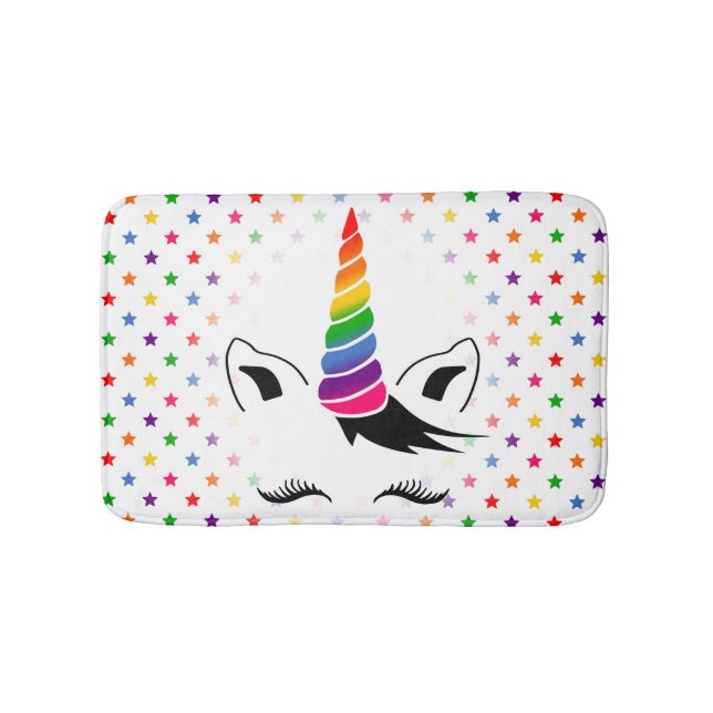 Tapete De Banheiro Glam Rainbow Unicorn (frente)