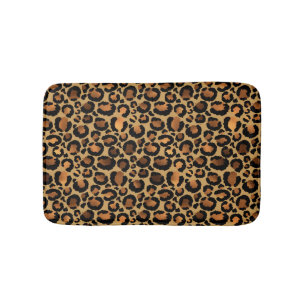 Tapete De Banheiro Glama Animal Selvagem Das Manchas Castanhosas-Leop