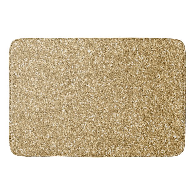 Tapete De Banheiro Glitter Dourado      (Frente)