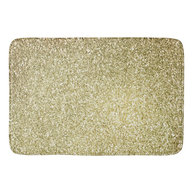 Tapete De Banheiro Glitter Dourado amarelo (Frente)