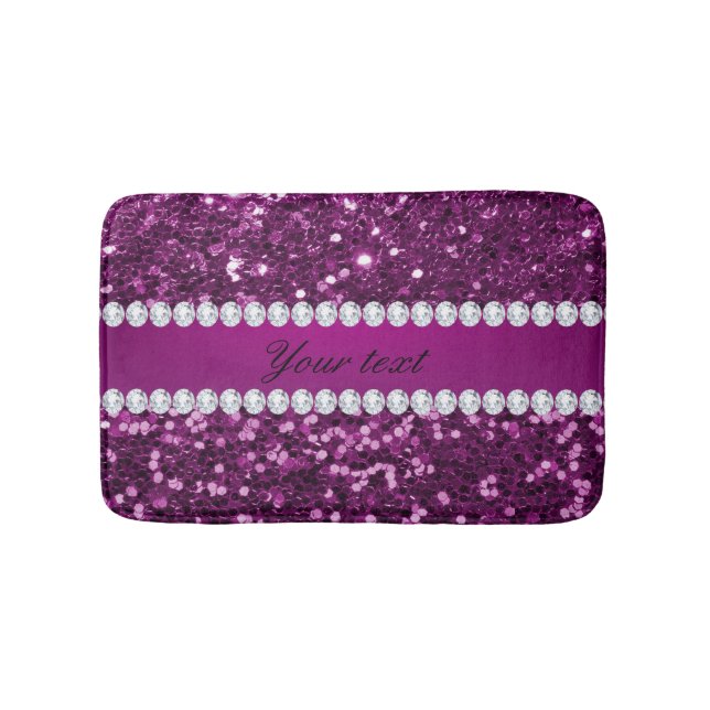 Tapete De Banheiro Glitter e Diamantes Purple Faux (frente)