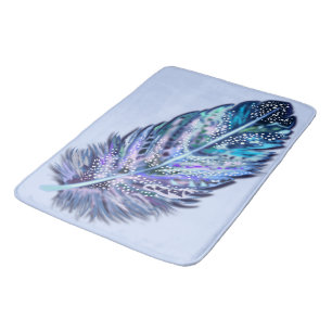 Tapete De Banheiro Glitter Feather Bath Mat