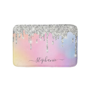 Tapete De Banheiro Glitter Silver Brilhante Drives Arco-Íris Adicion
