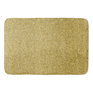 Tapete De Banheiro Glitzy Dourado