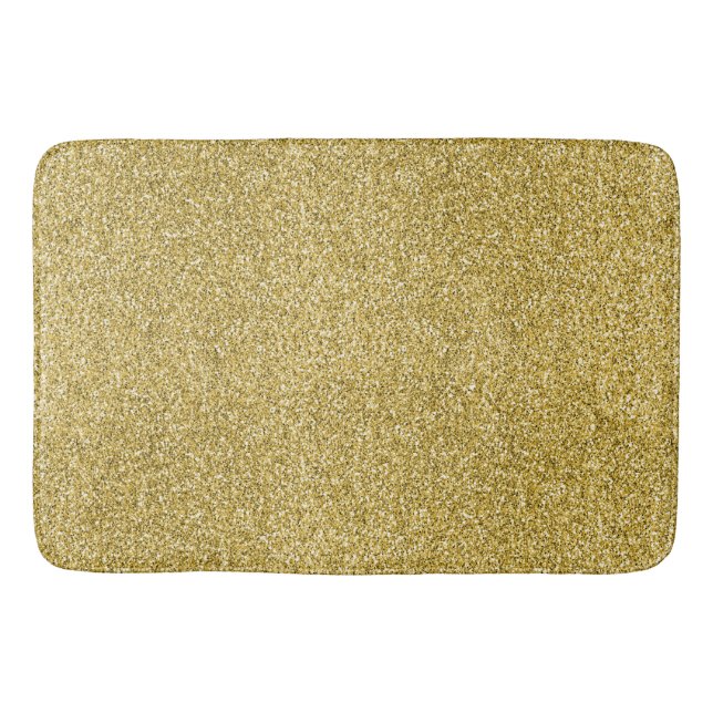 Tapete De Banheiro Glitzy Dourado (Frente)