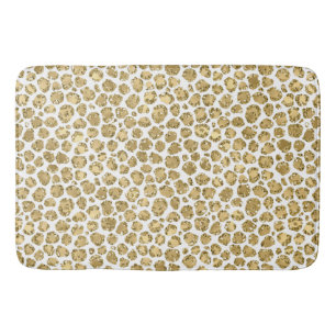 Tapete De Banheiro Glitzy Glam Dourada Glitter Leopardo