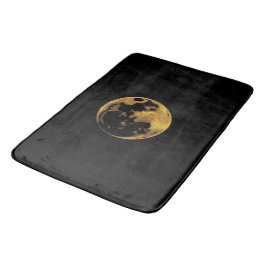Tapete De Banheiro Gold textured moon on dark black
