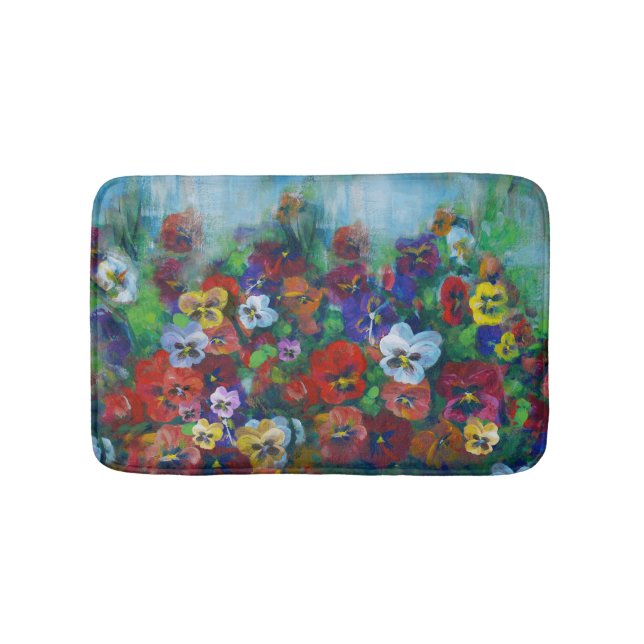 Tapete De Banheiro Golden Afternoon Pansies by Jason Street (frente)