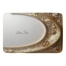 Golden Ornate Bath Mat