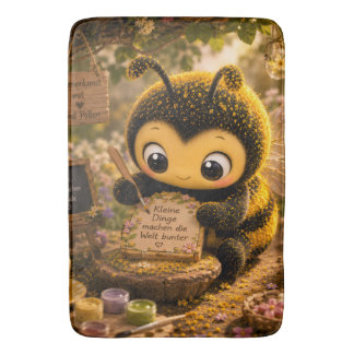 Tapete De Banheiro Goldene Hummel im Blütentanz.10