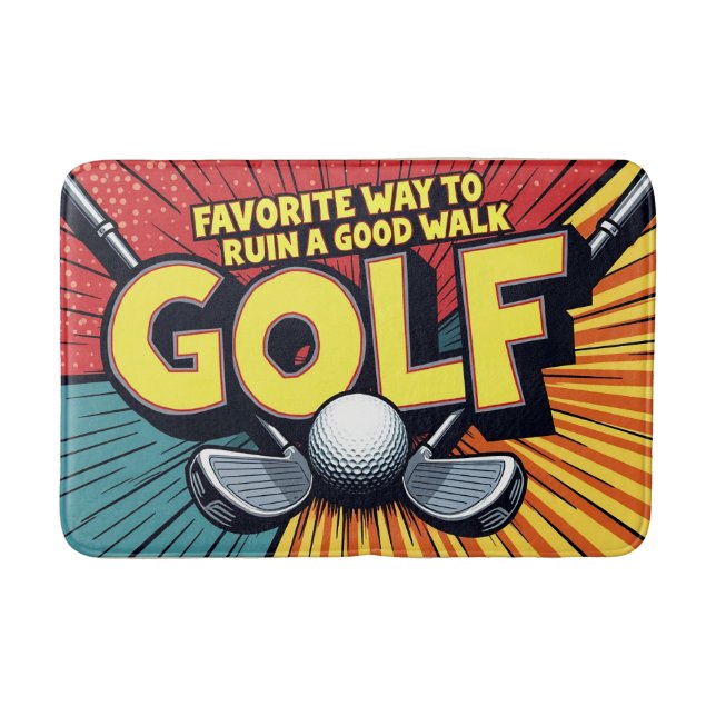 Tapete De Banheiro Golfe Bonito Como Arruinar Uma Boa Caminhada (Frente)